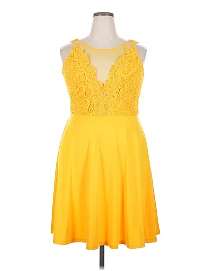 Pre-owned Grace Karin Cocktail Dress In Yellow