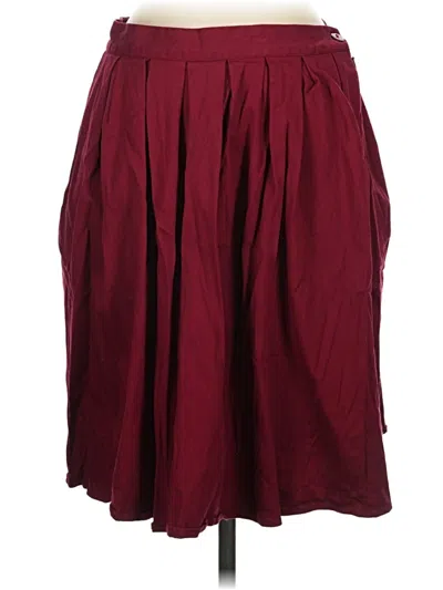 Pre-owned Grace Karin Formal Skirt In Burgundy