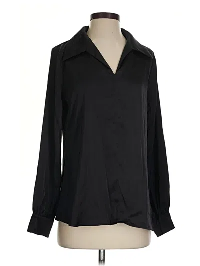 Pre-owned Grace Karin Long Sleeve Blouse In Black