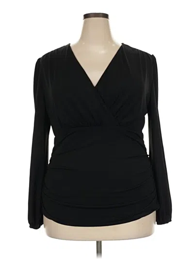 Pre-owned Grace Karin Long Sleeve Blouse In Black