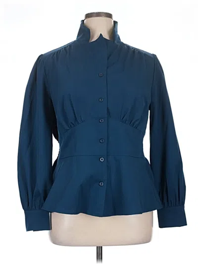 Pre-owned Grace Karin Long Sleeve Blouse In Blue