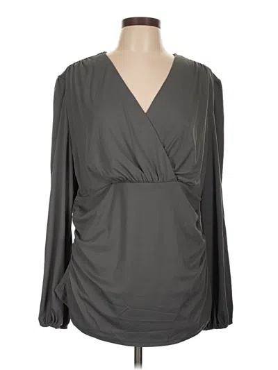 Grace Karin Long Sleeve Blouse In Gray