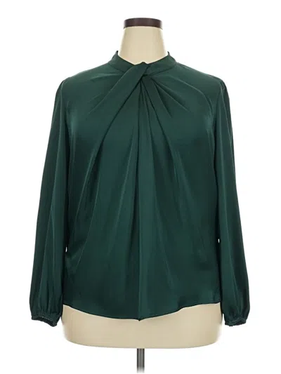 Pre-owned Grace Karin Long Sleeve Blouse In Green