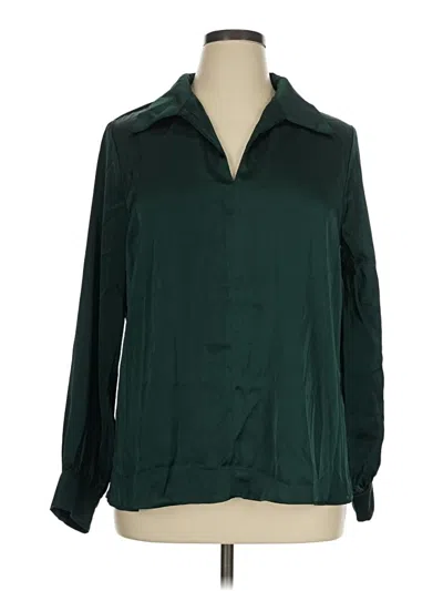 Pre-owned Grace Karin Long Sleeve Blouse In Green