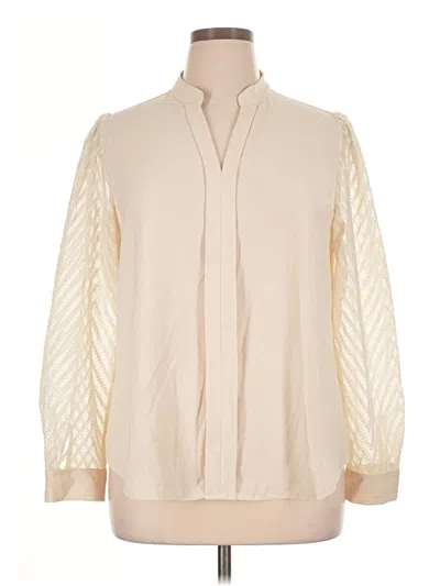 Pre-owned Grace Karin Long Sleeve Blouse In Ivory