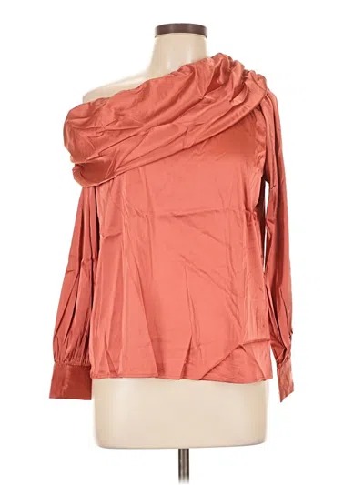 Grace Karin Long Sleeve Blouse In Orange