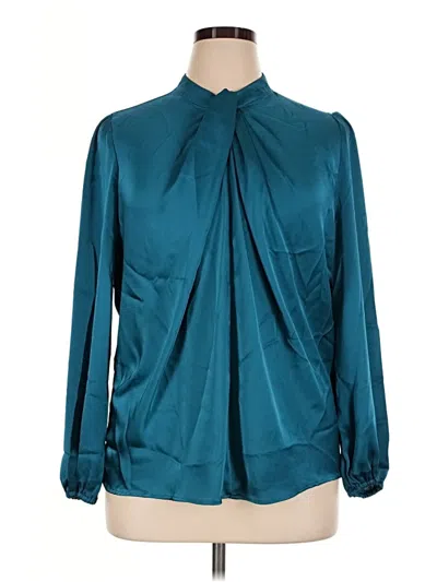 Pre-owned Grace Karin Long Sleeve Blouse In Teal