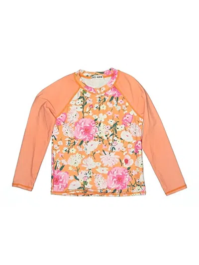 Pre-owned Grace Karin Kids' Rash Guard In Orange