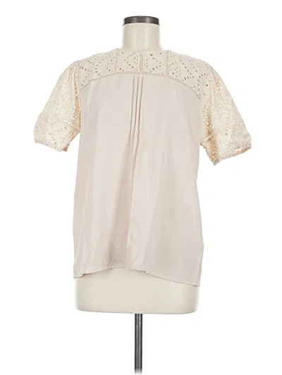Pre-owned Grace Karin Short Sleeve Blouse In Ivory
