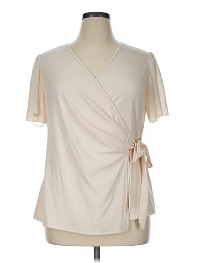 Pre-owned Grace Karin Short Sleeve Blouse In Ivory