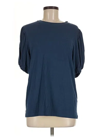 Pre-owned Grace Karin Short Sleeve Top Blue Boatneck Tops