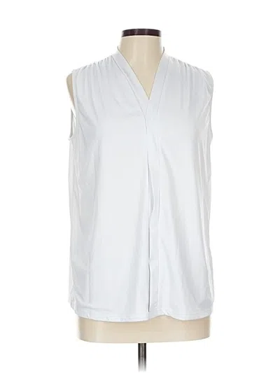 Pre-owned Grace Karin Sleeveless Blouse In White