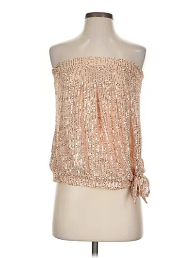 Pre-owned Grace Karin Sleeveless Top Gold Strapless Neckline Tops