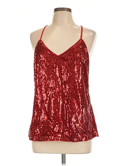 Pre-owned Grace Karin Sleeveless Top Red Halter Neckline Tops