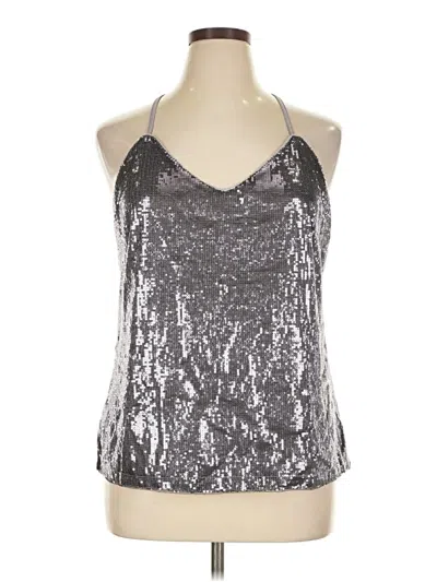 Pre-owned Grace Karin Sleeveless Top Silver Halter Neckline Tops
