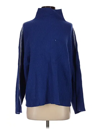 Pre-owned Grace Karin Turtleneck Sweater In Blue