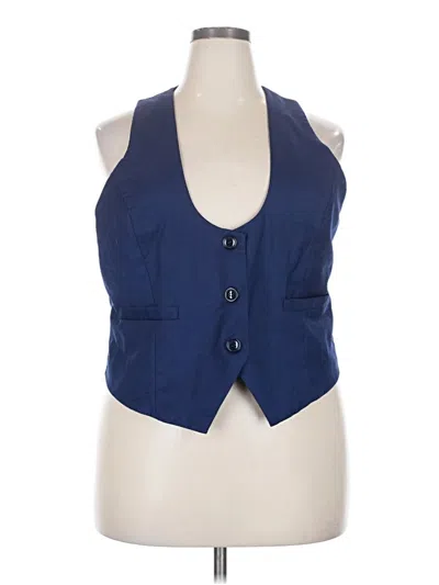 Pre-owned Grace Karin Tuxedo Vest In Blue