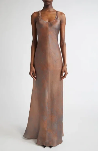 GRACE LING GRACE LING BIAS CUT SILK ORGANZA DRESS
