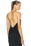 Grace Ling Biomorphic Spine Open Back Top In Black