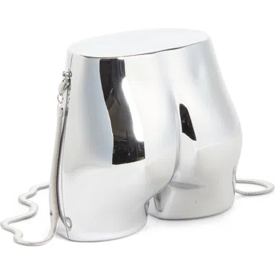 Grace Ling Butt Bag Minaudière In Silver