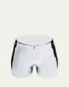 Grace Ling Butt Metal Bag In Silver