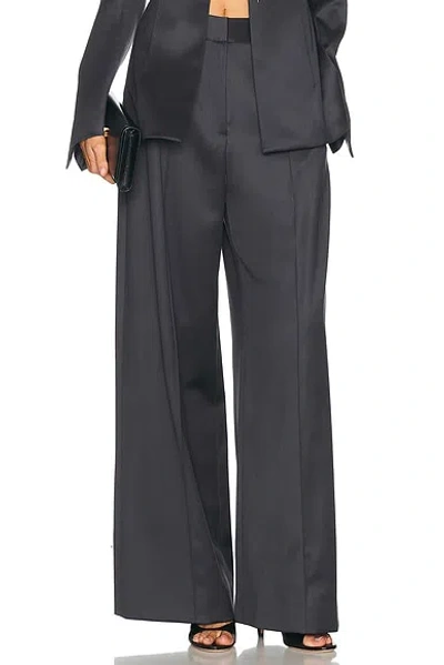 Grace Ling Claw Belt Loop Tailored Trouser In Black
