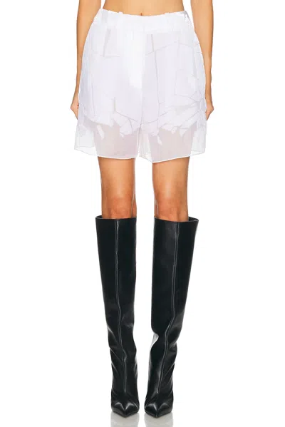 Grace Ling Cracked Mini Short In White