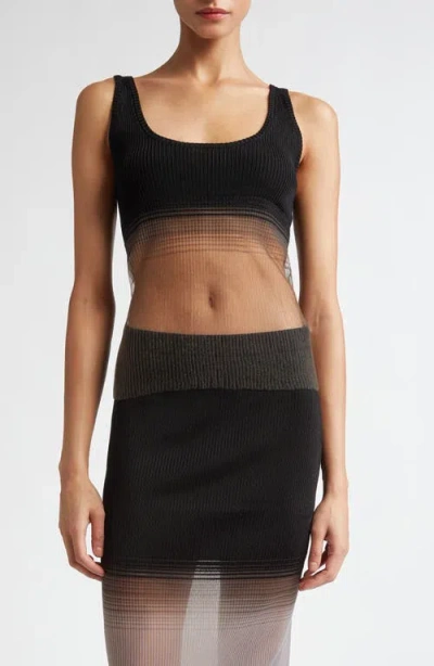 Grace Ling Evanescent Tank Top In Fume