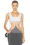 Grace Ling Evanescent Tank Top In Snow