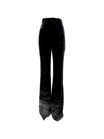 Grace Ling Glitch Tailored Trousers In Black