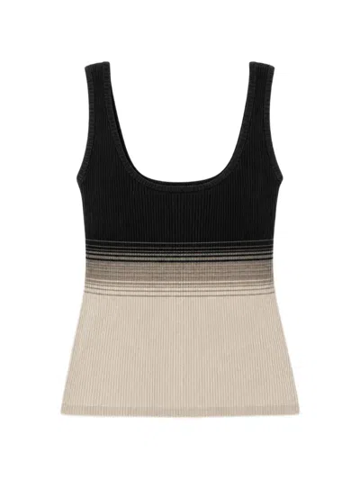Grace Ling Ribbed-knit Ombré Top In Multi