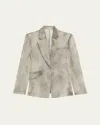 Grace Ling Single-button Sheer Silk Organza Blazer