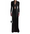 Grace Ling Women's Angular Ribbed Knit Cardigan In Black In Black