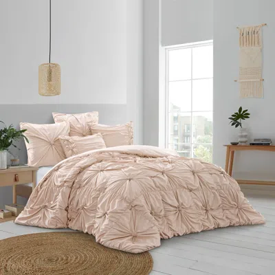 Grace Living Bethel Polyester Comforter Set With Pillow Shams In Pink