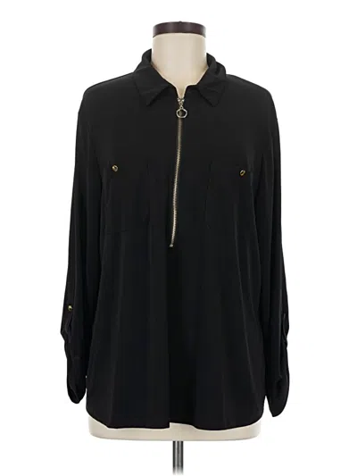 Pre-owned Grace Long Sleeve Blouse In Black