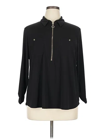 Pre-owned Grace Long Sleeve Blouse In Black