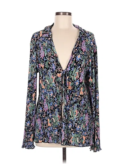 Pre-owned Grace Long Sleeve Blouse In Black