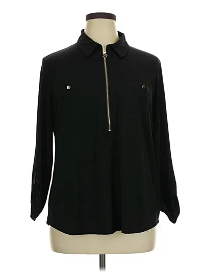 Pre-owned Grace Long Sleeve Blouse In Black