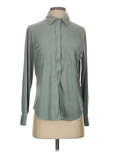 Pre-owned Grace Long Sleeve Blouse In Green