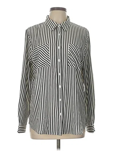 Pre-owned Grace Long Sleeve Blouse In Silver