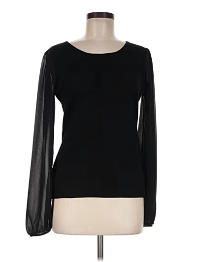 Pre-owned Grace Long Sleeve Top Black Boatneck Tops