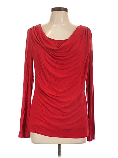 Pre-owned Grace Long Sleeve Top Red Cowl Neck Tops