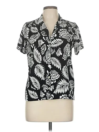 Pre-owned Grace Short Sleeve Blouse In Black
