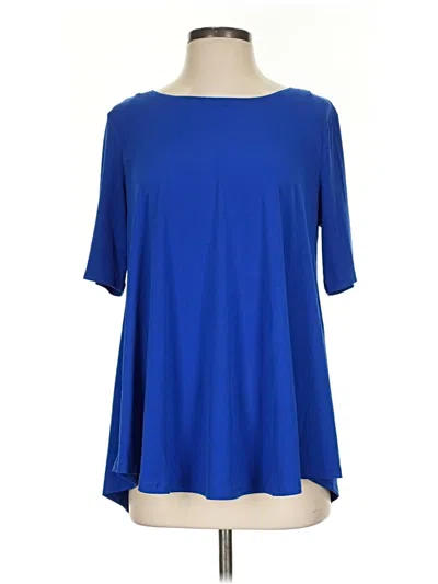 Pre-owned Grace Short Sleeve Blouse In Blue