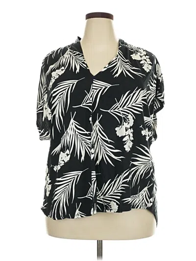 Pre-owned Grace Short Sleeve Polo Shirt In Black