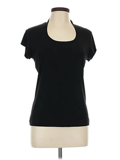 Pre-owned Grace Short Sleeve Top Black Scoop Neck Tops
