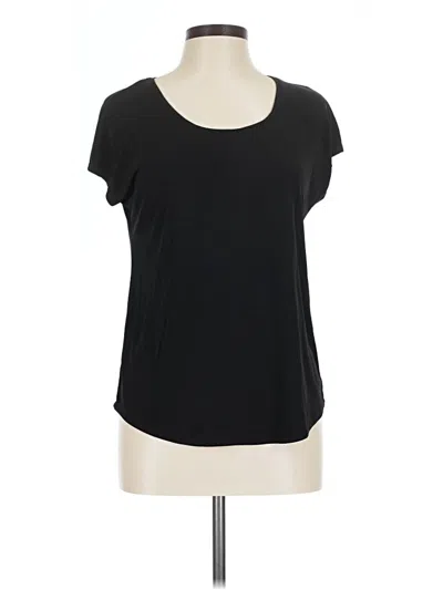 Pre-owned Grace Short Sleeve Top Black Scoop Neck Tops
