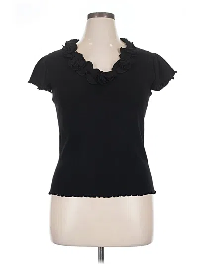 Pre-owned Grace Short Sleeve Top Black Sweetheart Neckline Tops