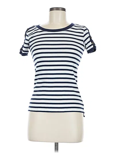 Pre-owned Grace Short Sleeve Top Blue Boatneck Tops