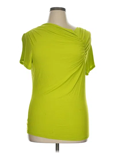 Pre-owned Grace Short Sleeve Top Green One Shoulder Neckline Tops